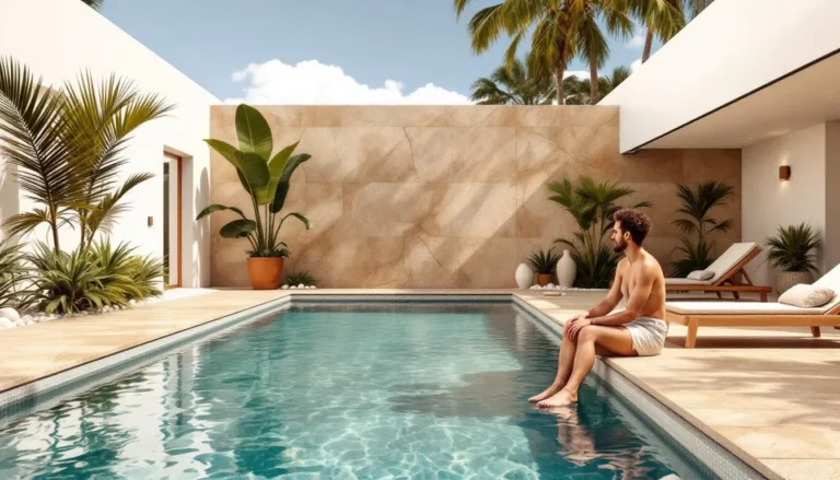 Découvrez la pierre de Bali, matériau naturel sublimant piscine et extérieur